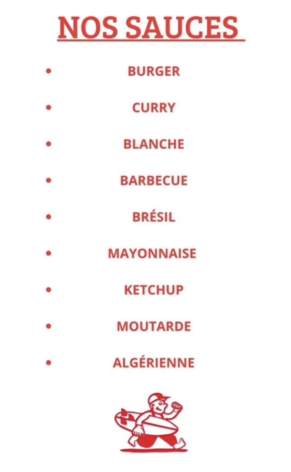 Nos sauces pour les Burgers