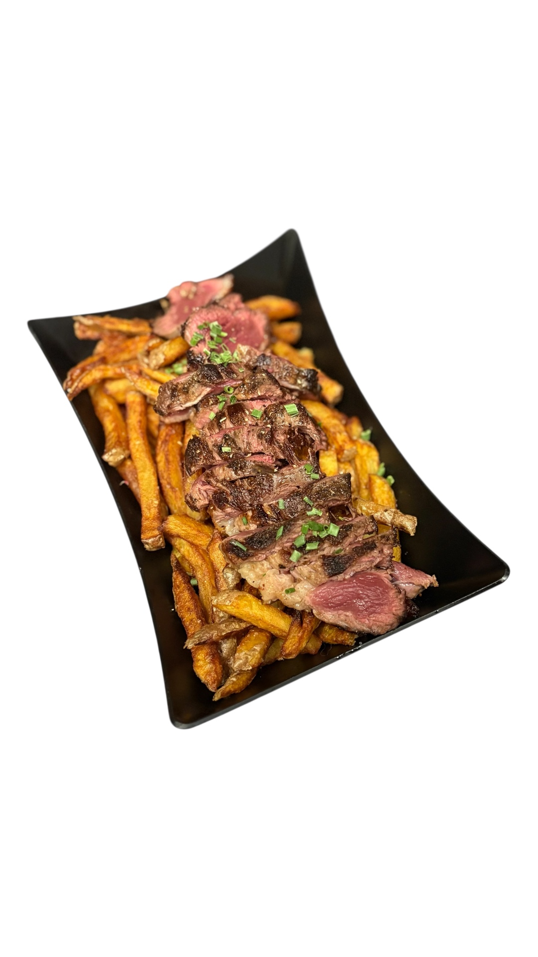 BARQUETTE Classique de Magret de canard servie avec frites maison double cuisson