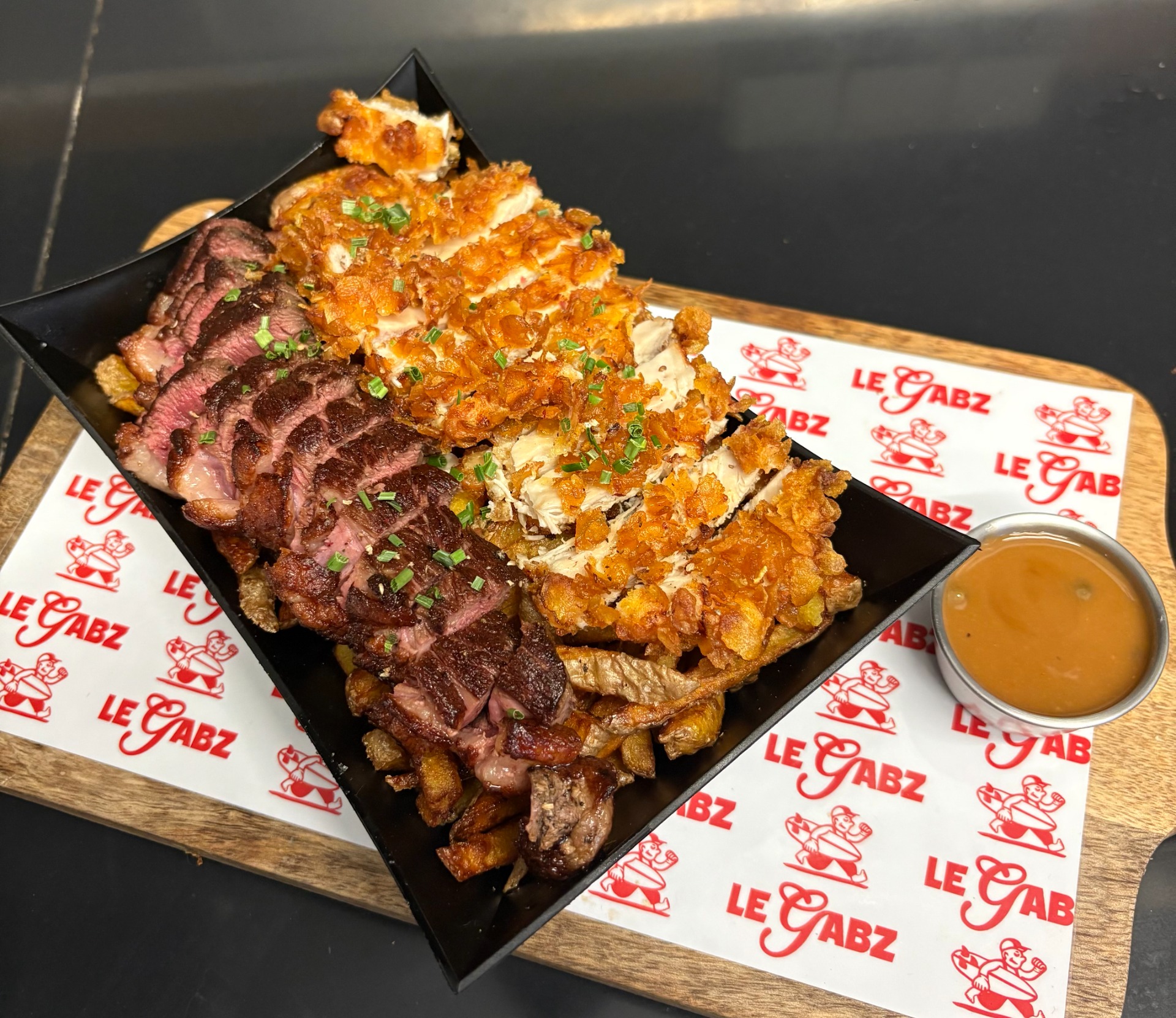 BARQUETTE Double Magret de Canard et Filet de Poulet pané Maison